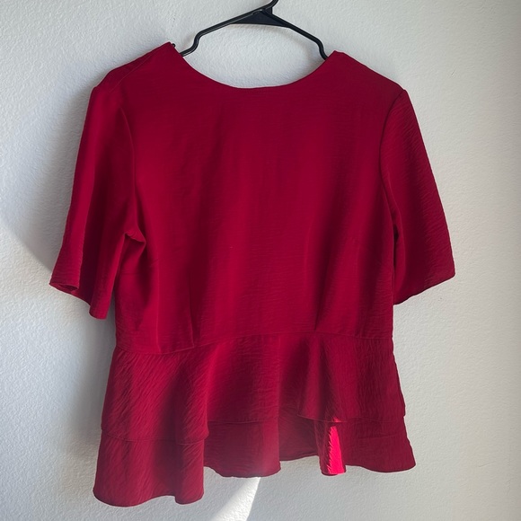 ASOS double peplum top in Red - Picture 10 of 10